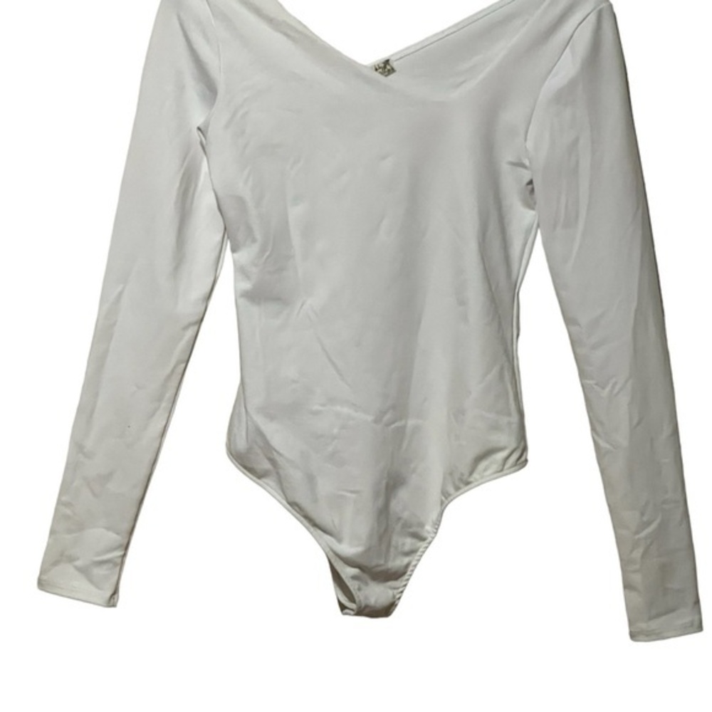 Free People Asymmetrical Bodysuit White XS